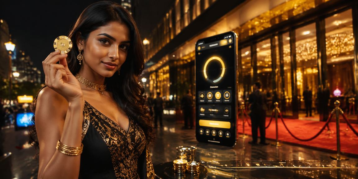 Indian user securely making mobile payment for betting